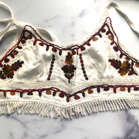 Shoreline Boho Embroidered Halter & Skirt Set One Size Fits Most Summer Outfit - Picture 6 of 15